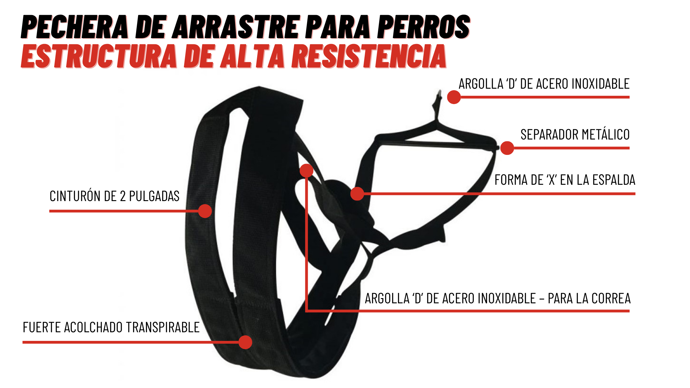 pechera de arrastre para perros