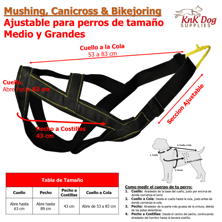 Arnes para Mushing Canicross o Bikejoring