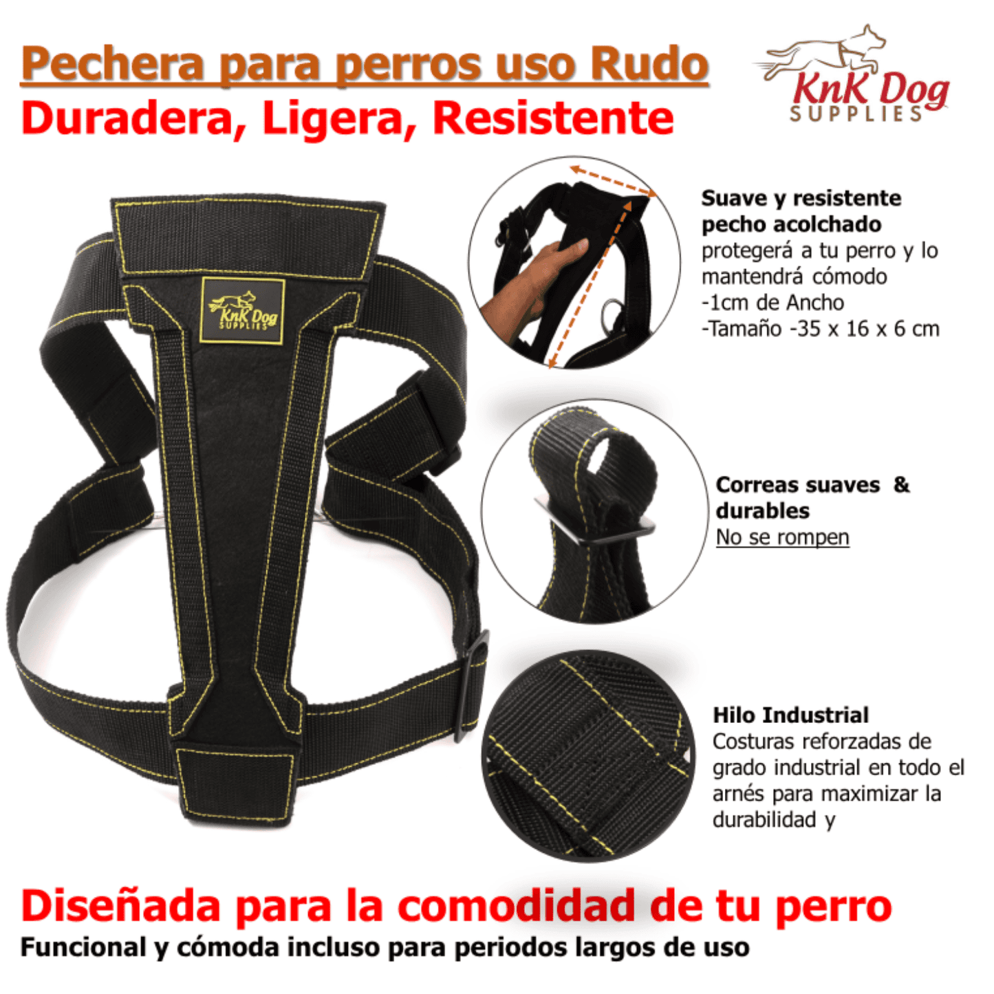 KNK - Pechera para perro de uso rudo